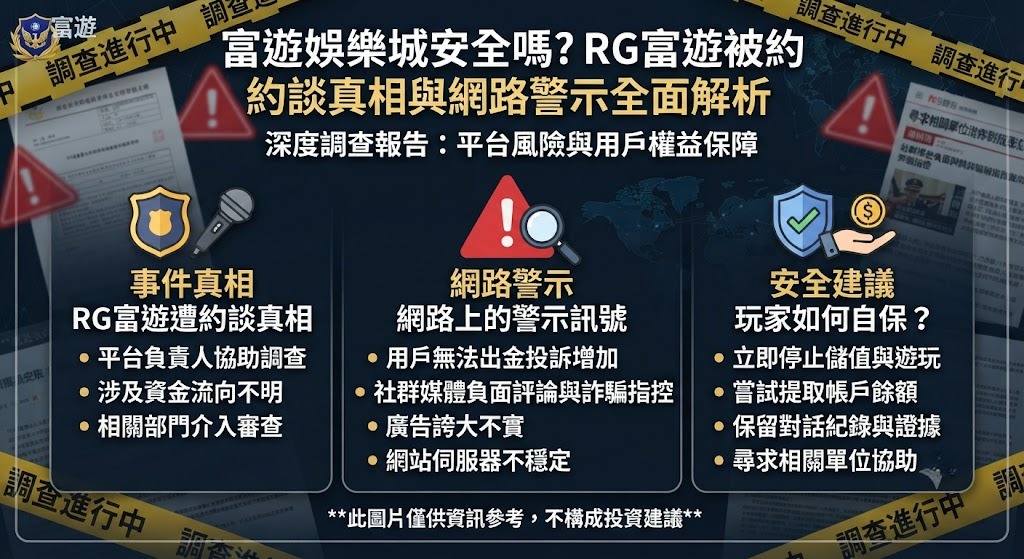 RG富遊被約談真相與網路警示全面解析